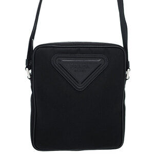 Prada ReNylon Saffiano leather shoulder bag Black